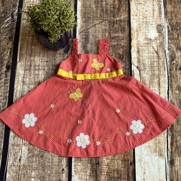 BLUEBERI Sz 18 month salmon colors strap dress - Picture 1 of 7